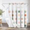 Americanflat 72x75 Hookless Shower Curtain - Polka Dot Green Orange Pink Shower Curtain with Sheer Panel, Snap-In Liner, and Grommets